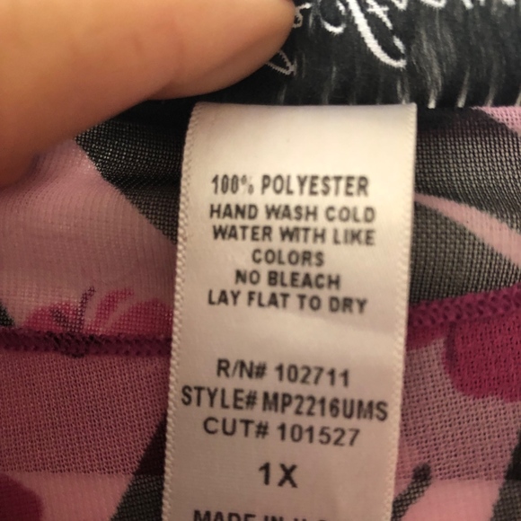 Carolyn Strauss Collection sheer blouse, size 1X - Picture 3 of 4